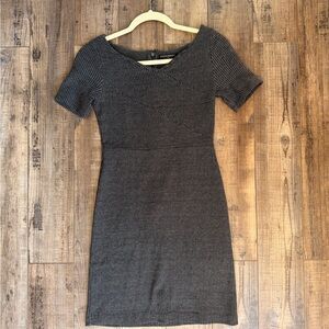 Banana Republic Textured Black Mini Dress
